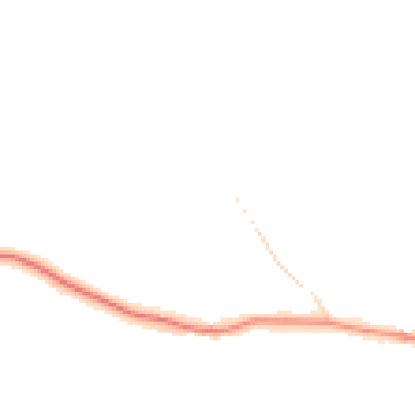 Night-time road noise heatmap for CO6 2LU