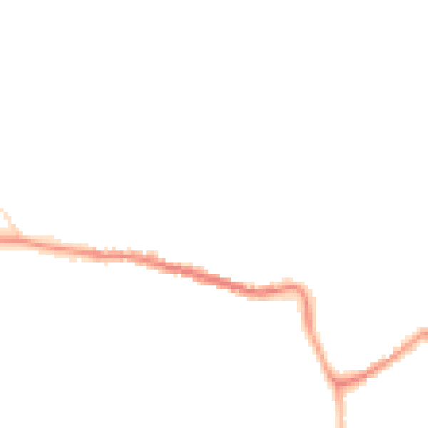 Night-time road noise heatmap for CO6 2SE
