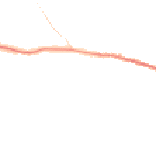 Night-time road noise heatmap for CO6 2SW