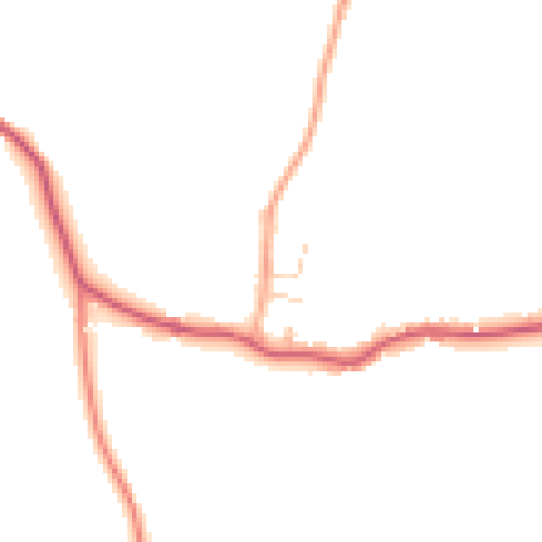 Daytime road noise heatmap for CO6 3AD
