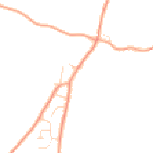 Daytime road noise heatmap for CO6 3LU