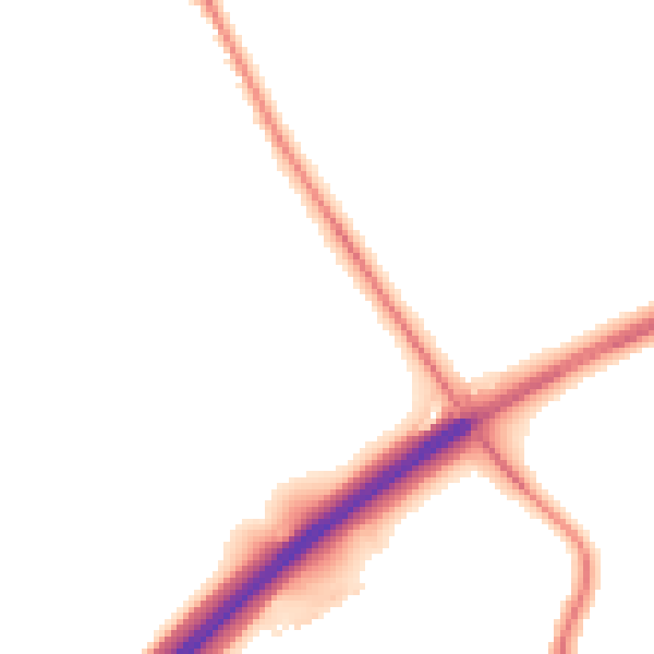 Night-time road noise heatmap for CO6 4HD