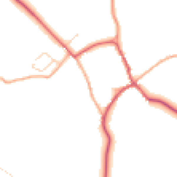Daytime road noise heatmap for CO6 4QT