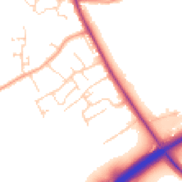 Daytime road noise heatmap for CO6 4TT