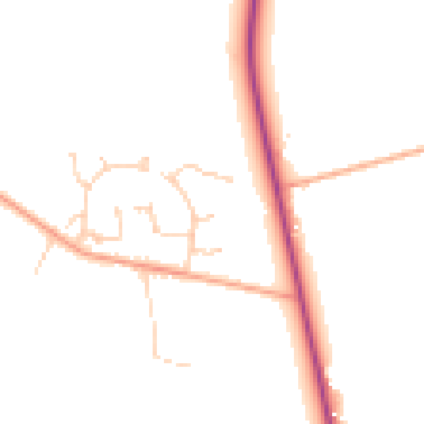 Daytime road noise heatmap for CO6 4UR