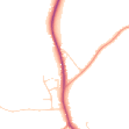 Daytime road noise heatmap for CO9 1PJ