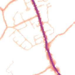 Daytime road noise heatmap for CO9 3JP