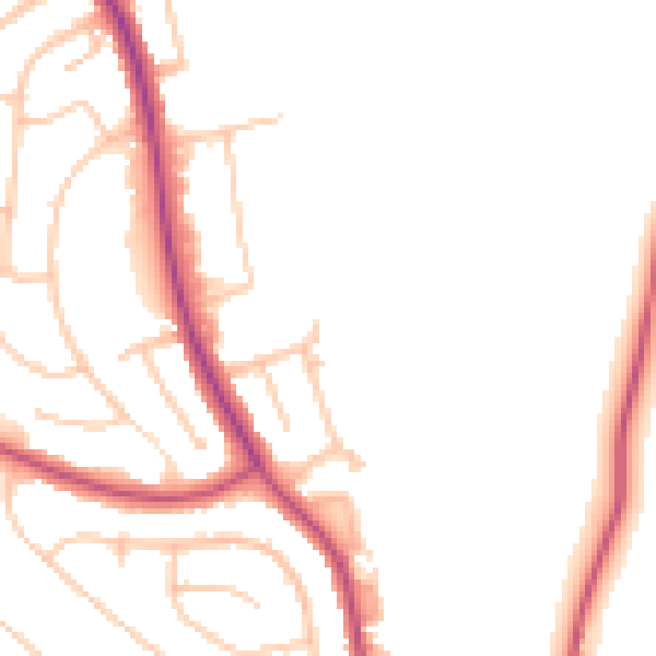 Daytime road noise heatmap for CR0 0AT