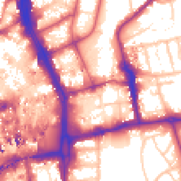 Daytime road noise heatmap for CR0 1GP