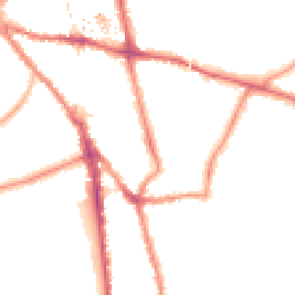 Night-time road noise heatmap for CR0 1HQ