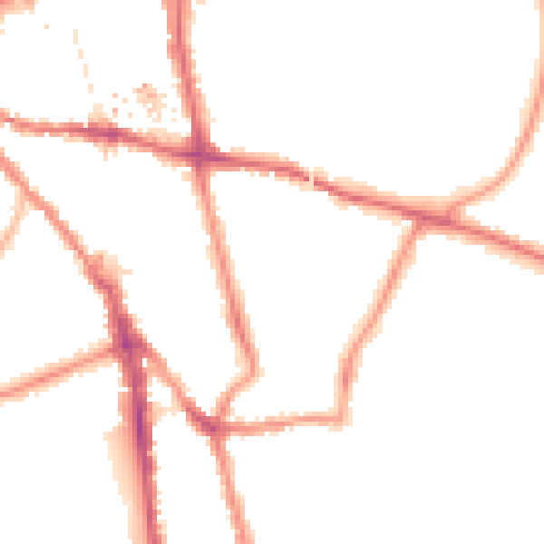 Night-time road noise heatmap for CR0 1HX