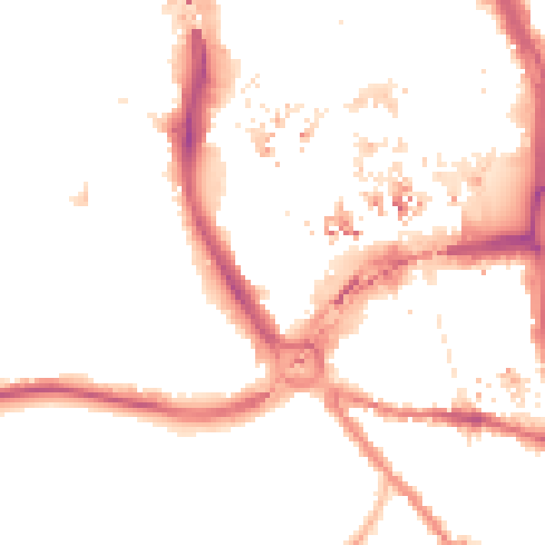 Night-time road noise heatmap for CR0 1SP