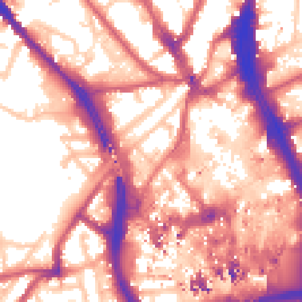 Daytime road noise heatmap for CR0 1XE