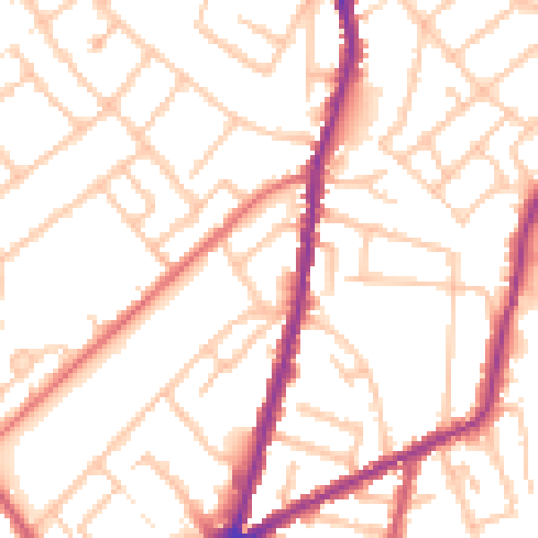 Daytime road noise heatmap for CR0 2GR