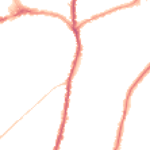 Night-time road noise heatmap for CR0 2LW