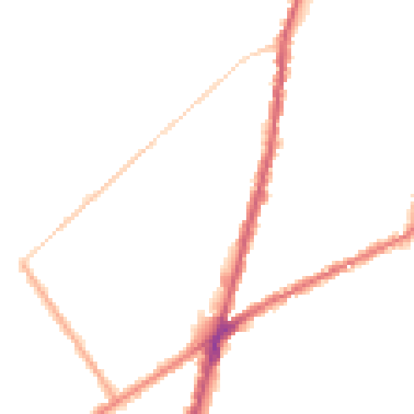Night-time road noise heatmap for CR0 2QJ