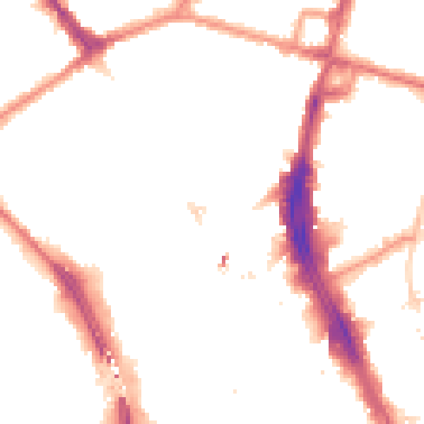 Night-time road noise heatmap for CR0 2TX