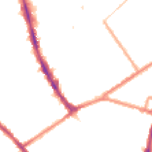 Night-time road noise heatmap for CR0 2YR
