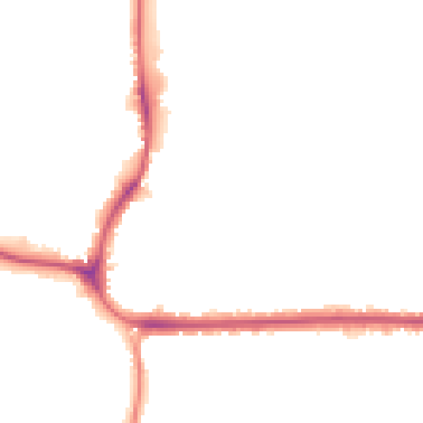 Night-time road noise heatmap for CR0 4FW