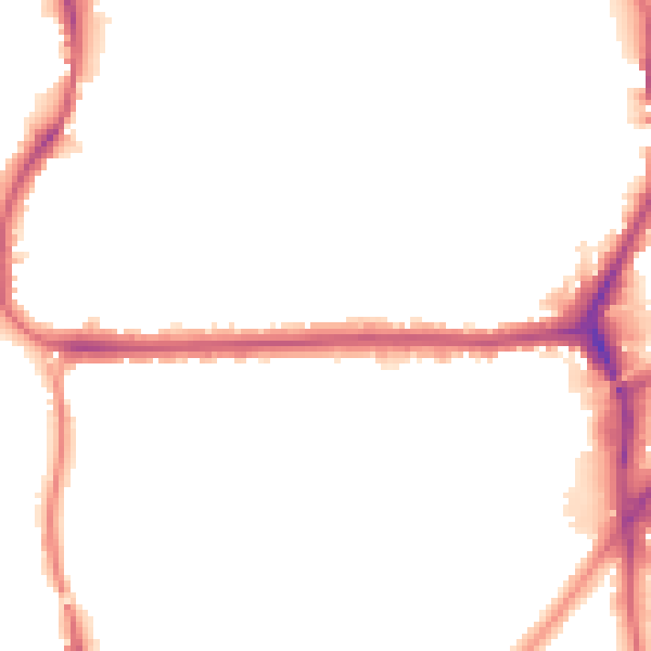 Night-time road noise heatmap for CR0 4PE