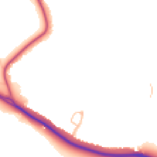 Daytime road noise heatmap for CR0 5BA