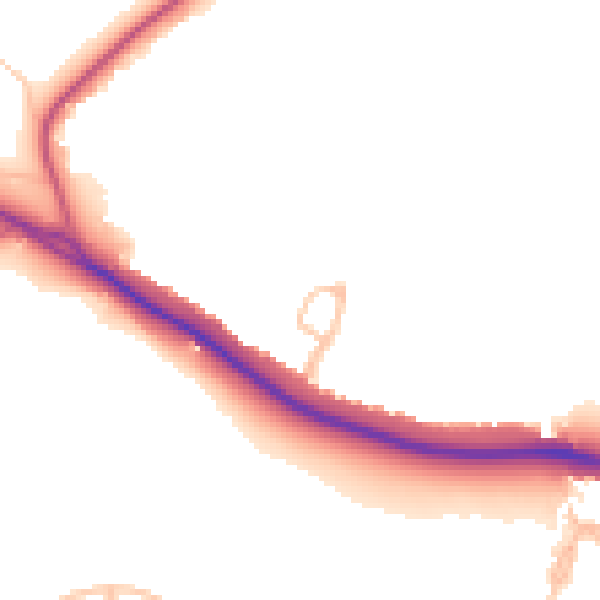 Daytime road noise heatmap for CR0 5BL