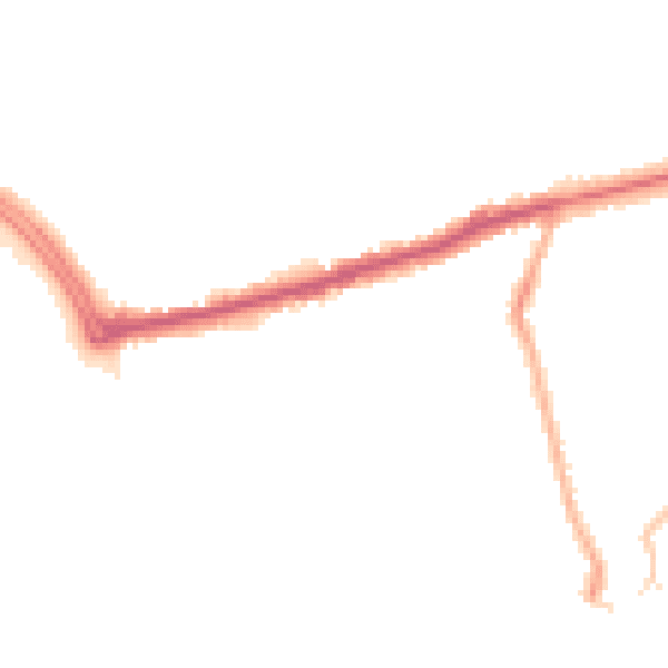 Night-time road noise heatmap for CR0 5ER