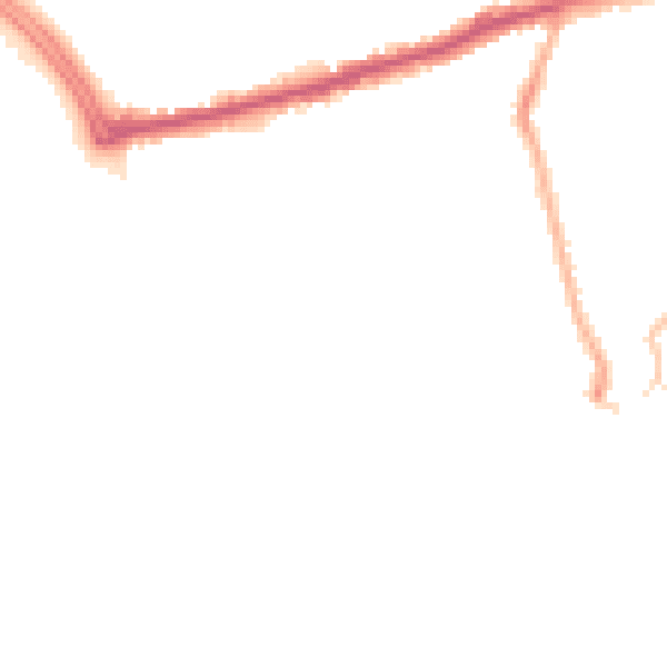 Night-time road noise heatmap for CR0 5EZ