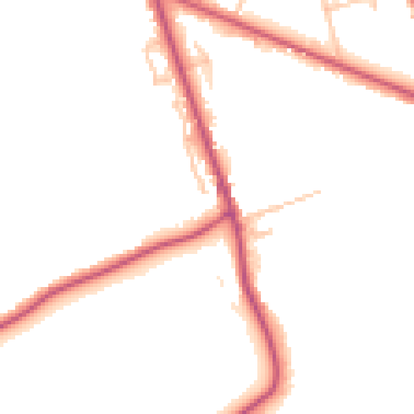 Daytime road noise heatmap for CR0 5HB