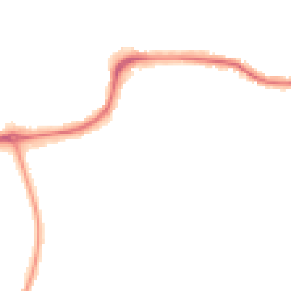 Night-time road noise heatmap for CR0 5JL