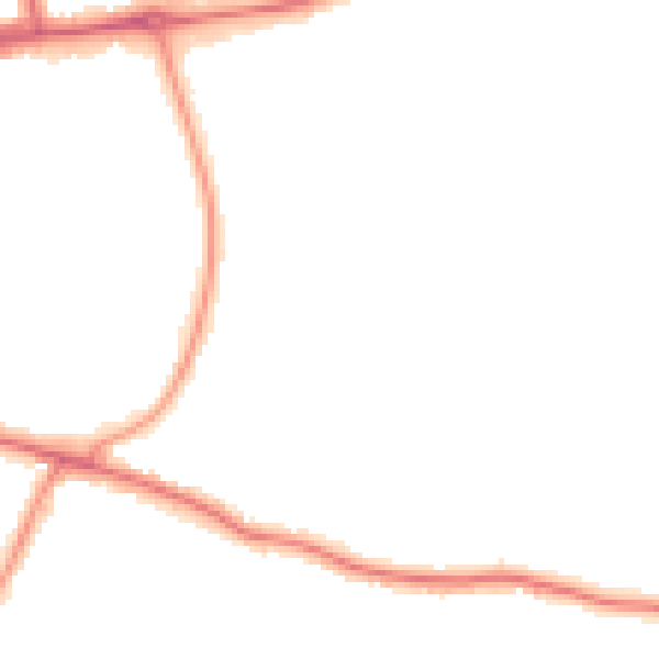 Night-time road noise heatmap for CR0 5JT