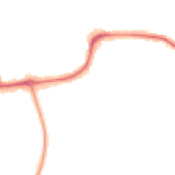 Night-time road noise heatmap for CR0 5LY