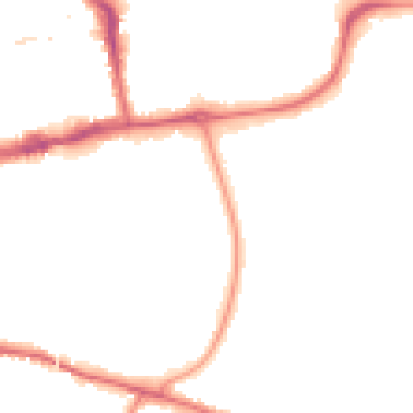 Night-time road noise heatmap for CR0 5UJ
