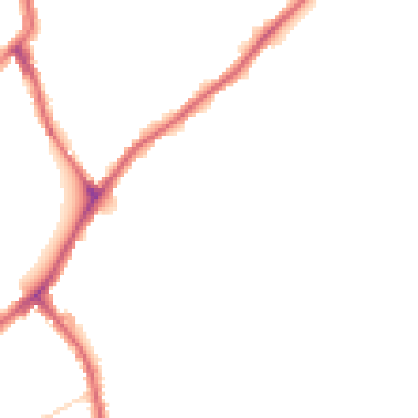 Night-time road noise heatmap for CR0 7BS