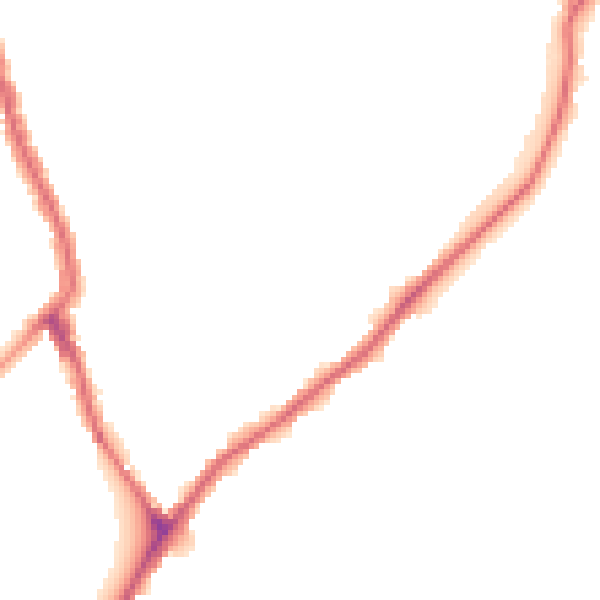 Night-time road noise heatmap for CR0 7YA