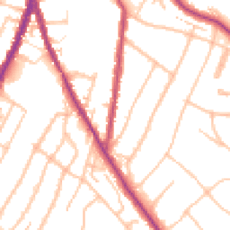 Daytime road noise heatmap for CR2 0BE