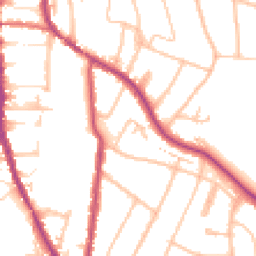 Daytime road noise heatmap for CR2 0BR