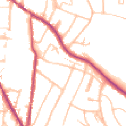 Daytime road noise heatmap for CR2 0BW