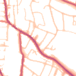 Daytime road noise heatmap for CR2 0DA