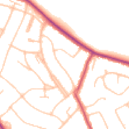 Daytime road noise heatmap for CR2 0DG
