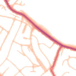 Daytime road noise heatmap for CR2 0DJ