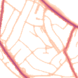 Daytime road noise heatmap for CR2 0EW