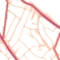 Daytime road noise heatmap for CR2 0EZ
