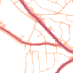 Daytime road noise heatmap for CR2 0JH