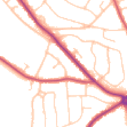 Daytime road noise heatmap for CR2 0JN