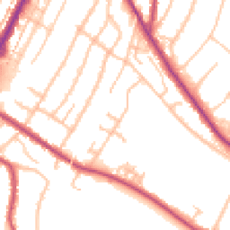 Daytime road noise heatmap for CR2 0NN