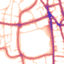 Daytime road noise heatmap for CR2 6AZ