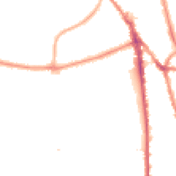 Night-time road noise heatmap for CR2 6AZ