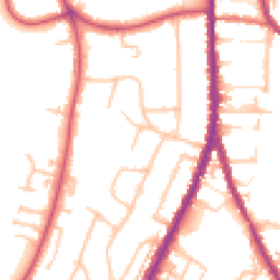 Daytime road noise heatmap for CR2 6BR