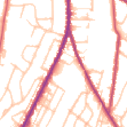 Daytime road noise heatmap for CR2 6EX